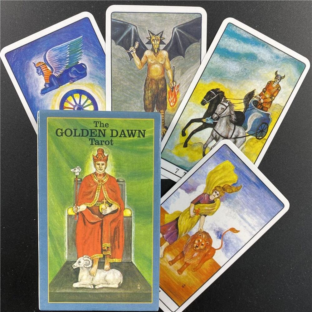 The Golden Dawn Tarot Oracle Cards English Version Party Holiday Cards
